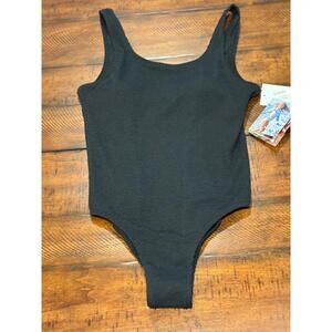 Limeapple: Lindsey Crinkle One PIece - Black Adult Bathing Suit - One Piece $68